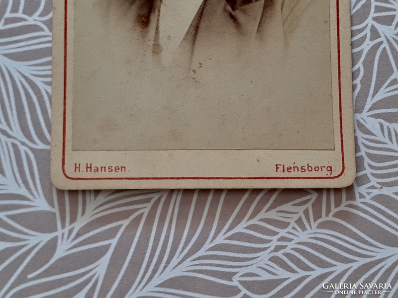 Antik férfi fotó Hans Hansen fotográfus Flensburg régi műtermi fénykép