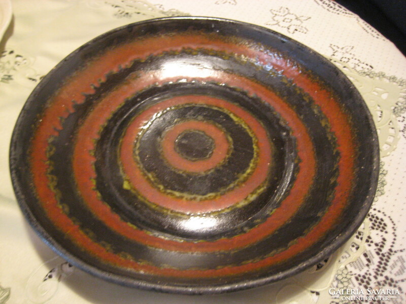 Juried, picture gallery ceramic decorative plate, approx. 30 cm, from the 60s
