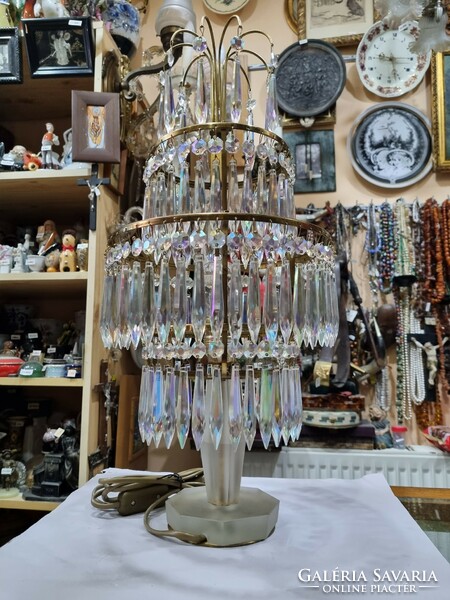 Crystal hanging table lamp