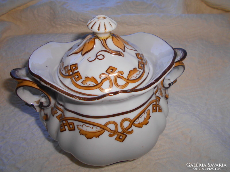 Antique elbogen porcelain sugar bowl