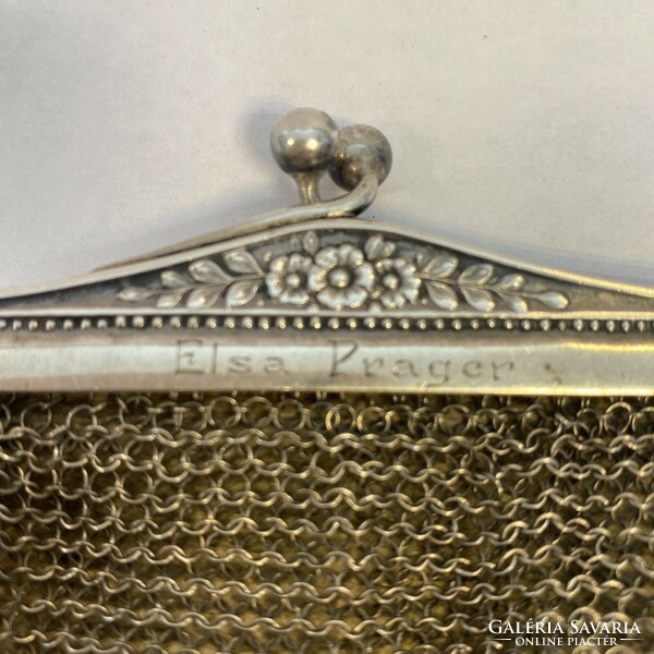 Gyönyörű antik ezüst színházi táska