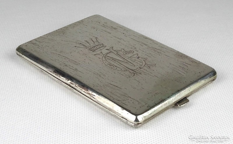 1K481 old marked silver cigarette case 145g