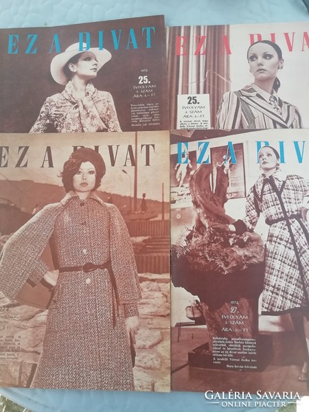 Ez a divat újságok 4db, 1972,1974