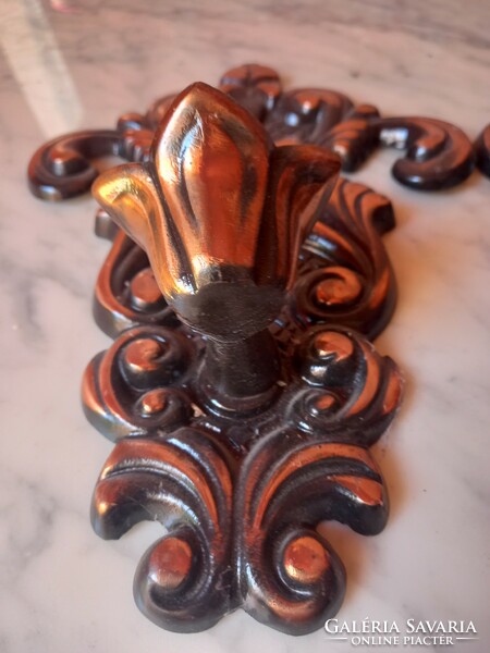 25 Cm 2 wall metal candle holders bronzed for sale