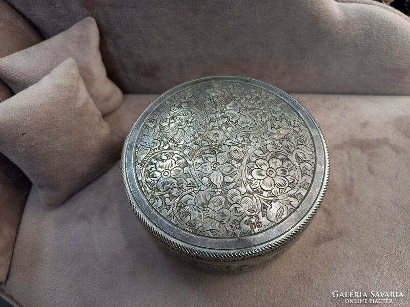 Antique silver medicine box