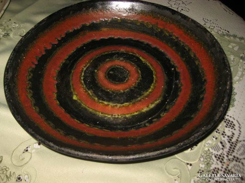 Juried, picture gallery ceramic decorative plate, approx. 30 cm, from the 60s