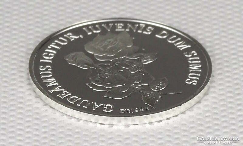 1K470 silver graduation gift coin gaudeámus igitur, iuvenis dum sumus