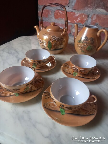 Chinese porcelain coffee and tea set for sale art deco