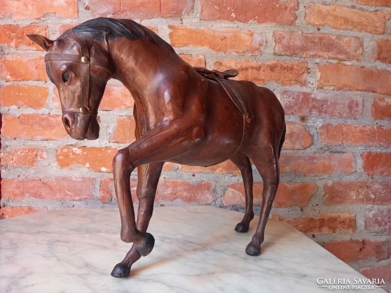 Huge leather horse sculpture art deco art nouveau negotiable