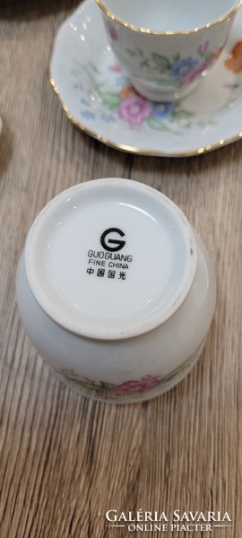 GUOGUANG FINE CHINA Porcelán Kávéskészlet.