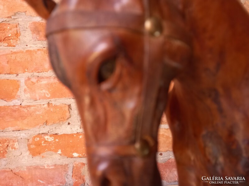 Huge leather horse sculpture art deco art nouveau negotiable