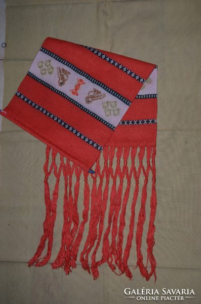 Long fringed wool tapestry / wall protector