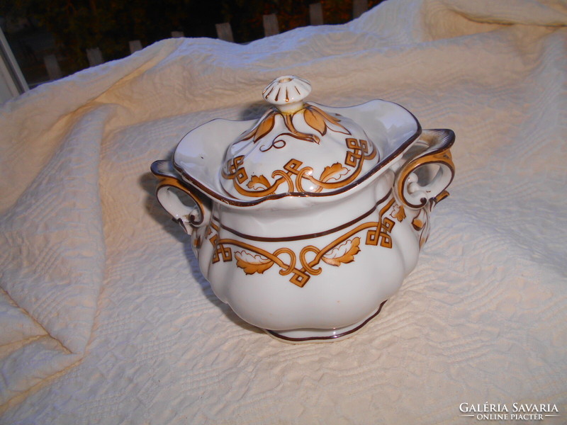 Antique elbogen porcelain sugar bowl