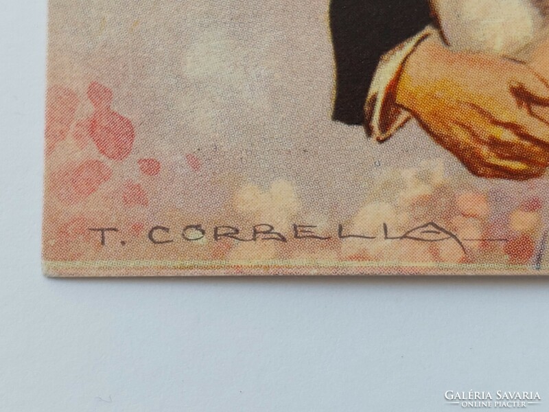 Régi képeslap T. Corbella művészrajz levelezőlap