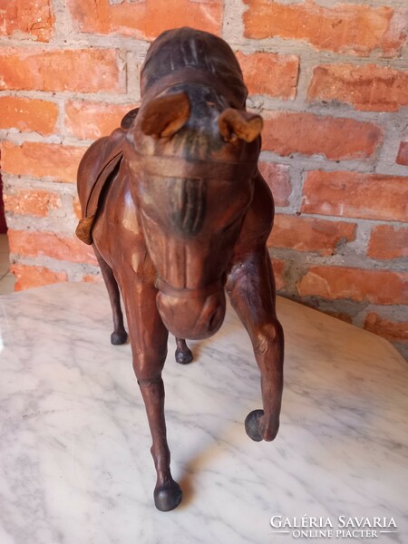 Huge leather horse sculpture art deco art nouveau negotiable