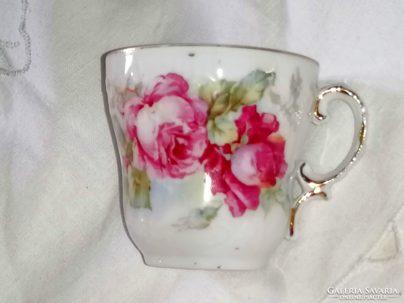 Vintage eggshell porcelain pink mocha cup