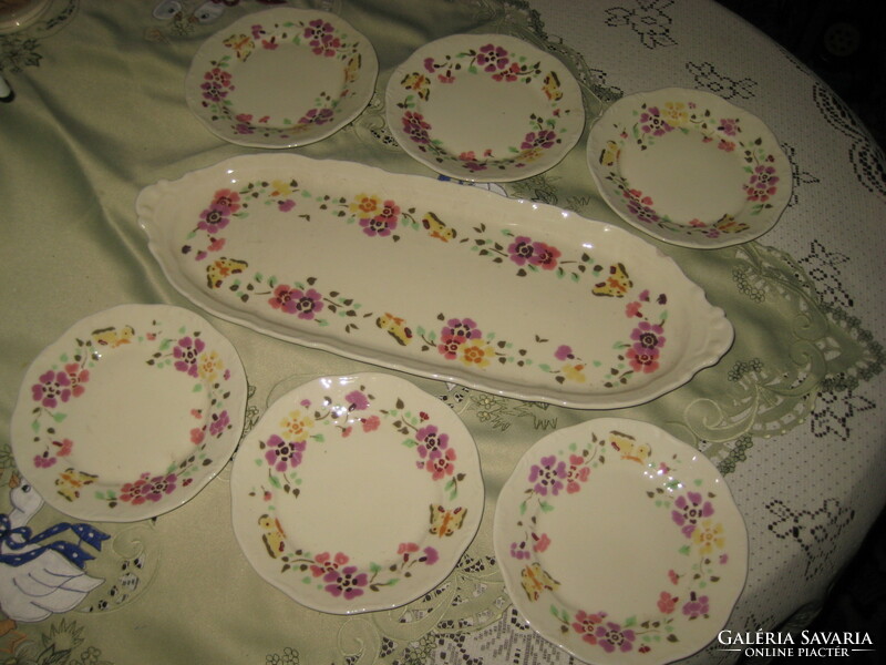 Zsolnay cake set, marked