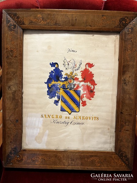 Simkovits /sinkovits/ 1800s !!! Coat of arms of a noble family !!!