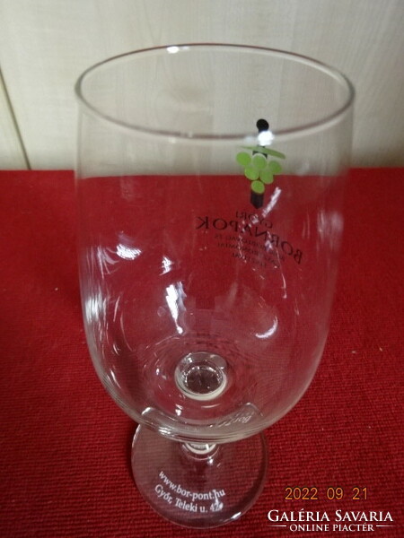 Tallas wine glass, with the inscription Győr Wine Days. He has! Jokai.