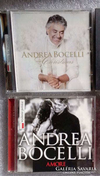 2 Andrea Bocelli cds, christmas and amore, a selection of Christmas and love songs