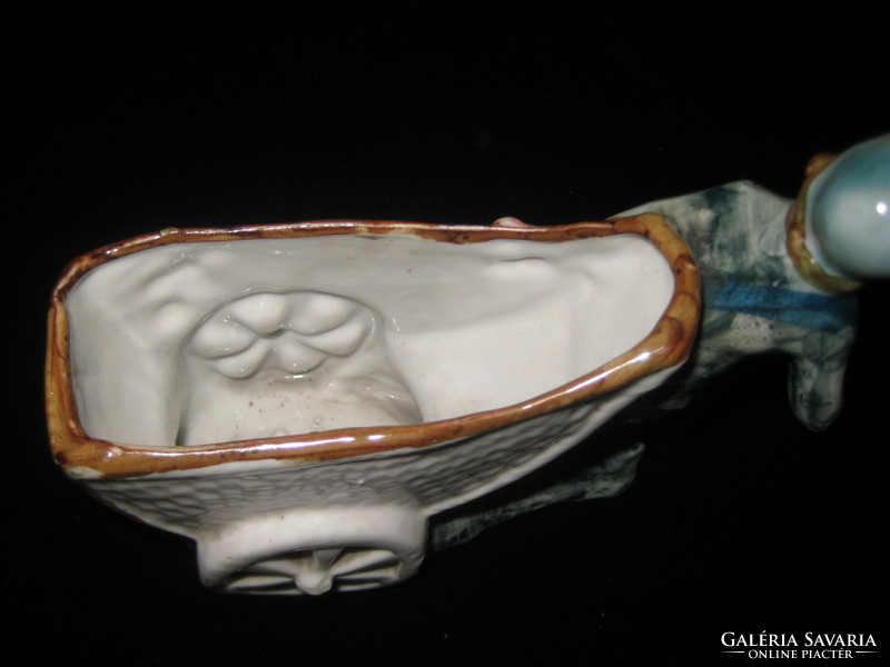 Old Viennese, marked, functional porcelain pair, can be used as a holder, 14 cm