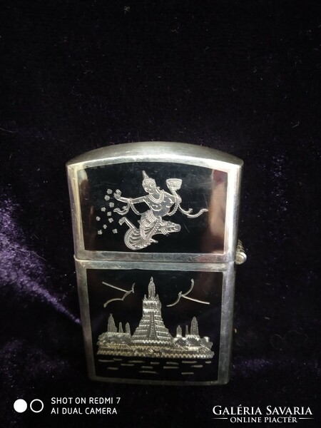 Silver (925 sterling silver) Siam (Thailand) petrol lighter