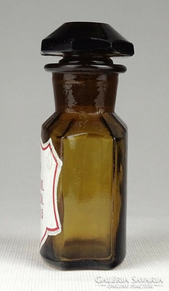 1K503 antique amber brown corked apothecary bottle isoprenal hydrochl 10.5 Cm