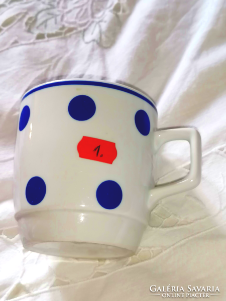 Retro, rarer mug with blue dots, cup 1.