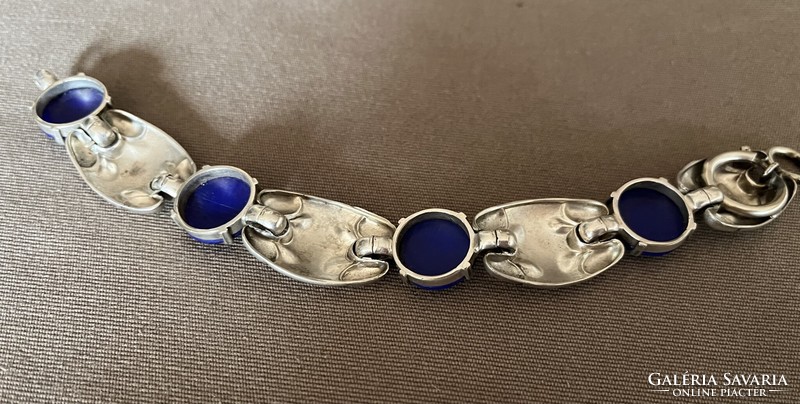 Showy silver-plated bracelet
