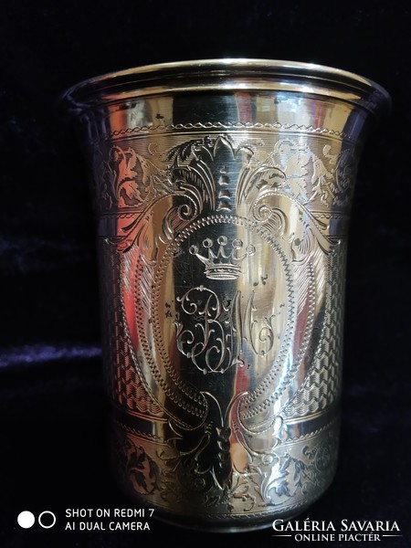 Antique silver (800) German baptismal cup (1870-80)