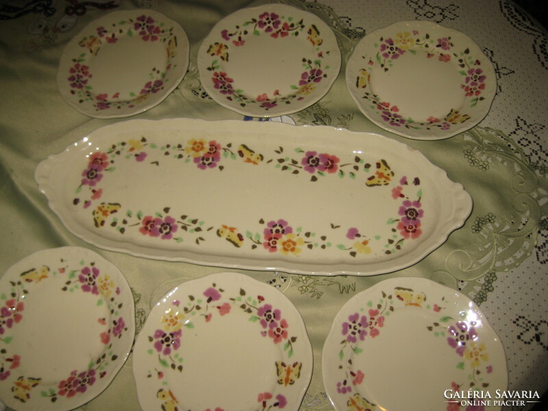 Zsolnay cake set, marked