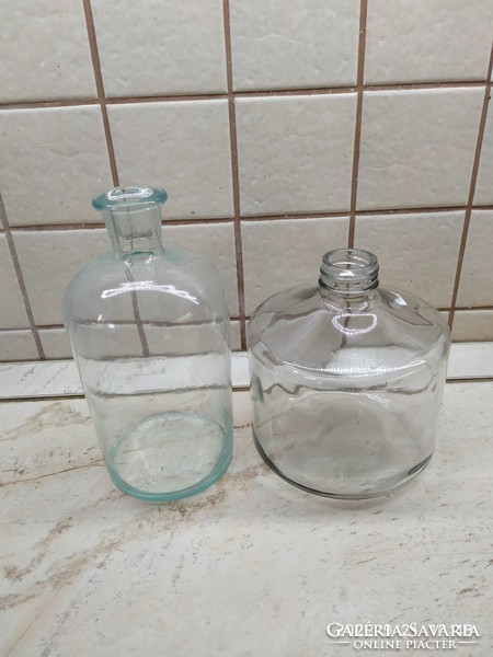 2 old pharmacy apothecary bottles for sale!