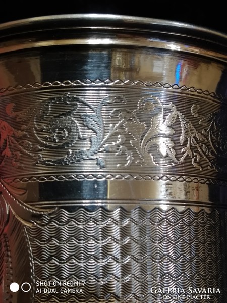Antique silver (800) German baptismal cup (1870-80)