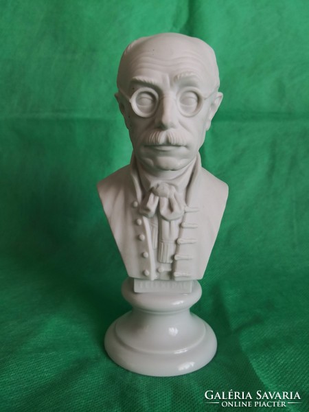 Statue of Paul Teleki, bust. Herend porcelain, very rare