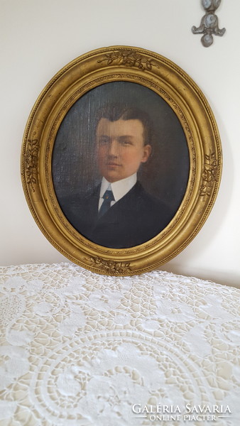 Portrait of a young man in a beautiful frame