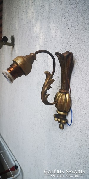 Antik legalább 100 éves falikar fali lámpa fából aranyozott