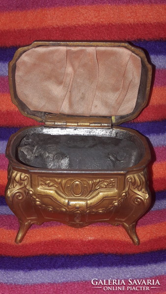 Antique tin box, jewelry box (m2969)