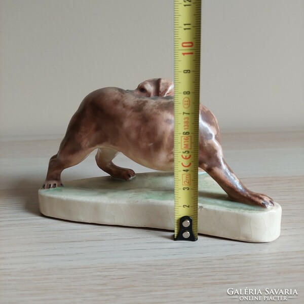 Ritka gyűjtői Bereznay W. Vilma kerámia kutya figura