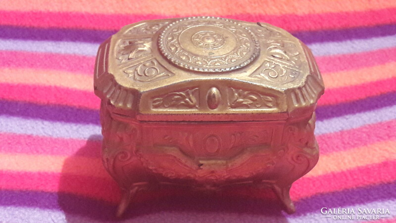 Antique tin box, jewelry box (m2969)