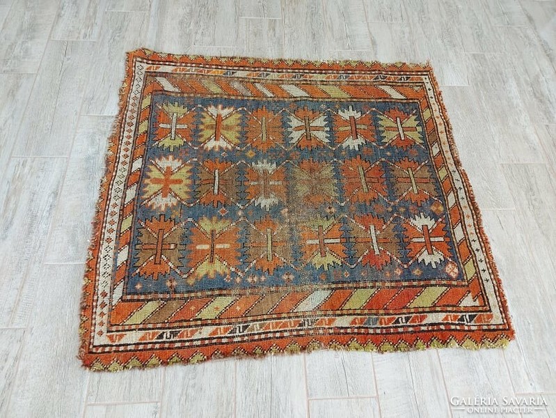 Antique Caucasian Pattern 93x100 Hand Knotted Wool Persian Carpet mm_303_