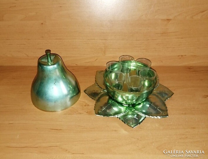 Retro pear shaped beverage set green (b)