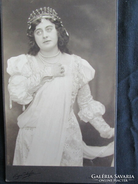 Approx. 1890 Photo photography photo studio marked hard back o - Hungarian monarchy elegant lady's hat