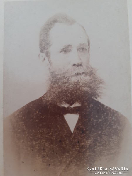 Antique photo of a man, 1893, photographer György Klösz, Budapest, old studio photo