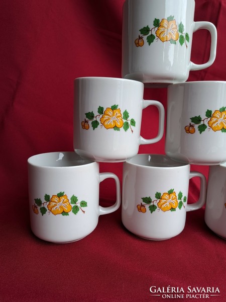 Retro cocoa lubiana floral flower pattern mug mugs nostalgia collector's item