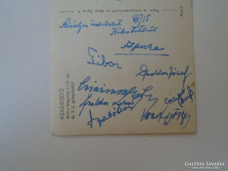 D190719  Régi képeslap  KÉKESTETŐ    fotólap 1950  aláírások