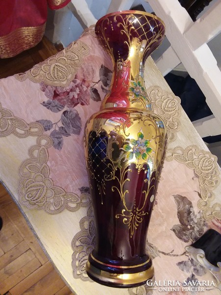 Hatalmas cseh  Bohemia antik váza