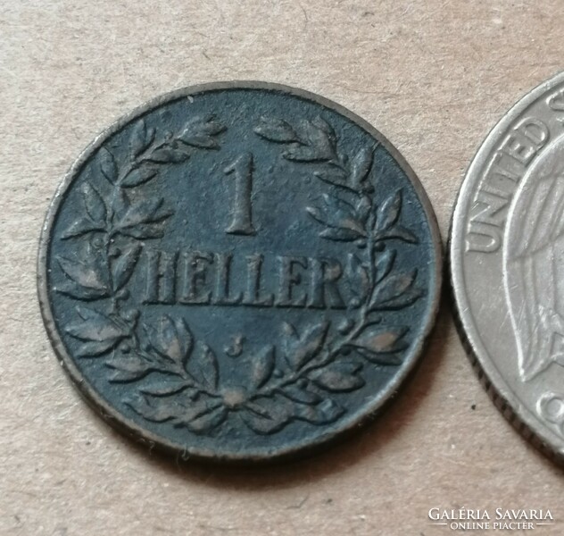 German East Africa 1 heller-1907/j