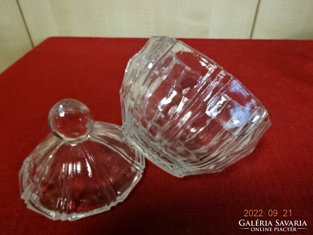 Glass sugar bowl, largest diameter 10 cm. He has! Jokai.