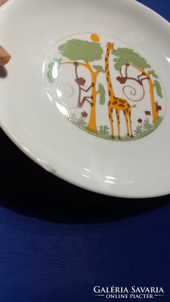 Alföldi gyermek tányér zsiráfos majmos (sérült)