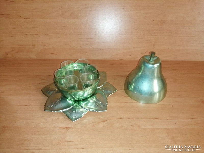 Retro pear shaped beverage set green (b)